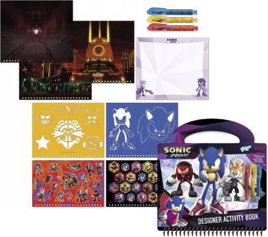 Totum, Sonic, kreatywny szkicownik z naklejkami i akcesoriami