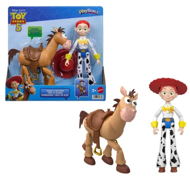 Toy Story 5, PlayScale, Jessie + Mustang, zestaw 2 figurek, skala 18 cm