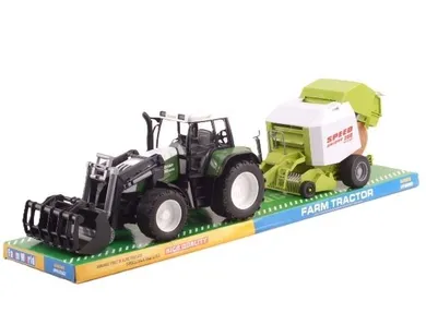 Toys, traktor z łyżką i balownicą