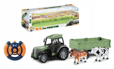 Traktor R/C z przyczepą i zwierzętami