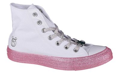 Trampki damskie, biało-różowe, Converse X Miley Cyrus Chuck Taylor Hi All Star