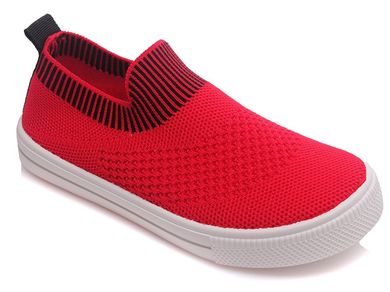 Trampki slip on dziewczęce, czerwone, Weestep