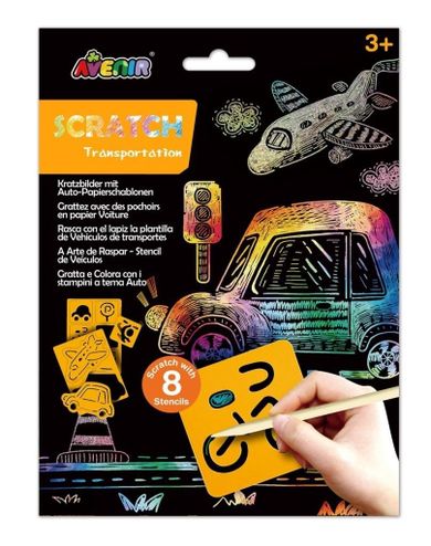 Transport. Wydrapywanki z szablonami