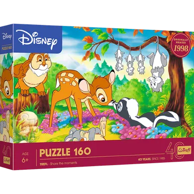 Trefl, 40-lecie, Disney, Bambi i leśni przyjaciele, puzzle, 160 elementów