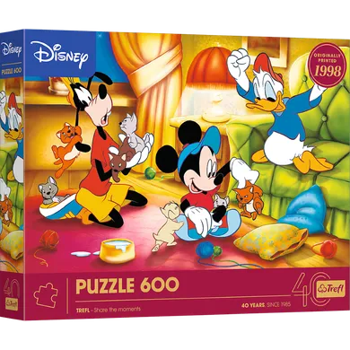 Trefl, 40-lecie, Disney, Myszka Miki i Przyjaciele, puzzle, 600 elementów