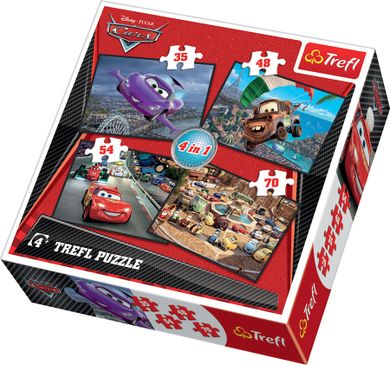 Trefl, Auta 2, puzzle 4w1, 70 elementów