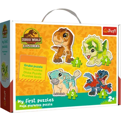 Trefl, Baby Classic, Jurassic World, Urocze dinozaury, moje pierwsze puzzle