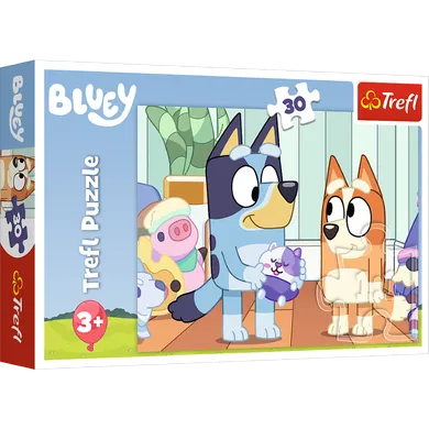 Trefl, Bluey, Z Bluey zawsze jest wesoło, puzzle, 30 elementów