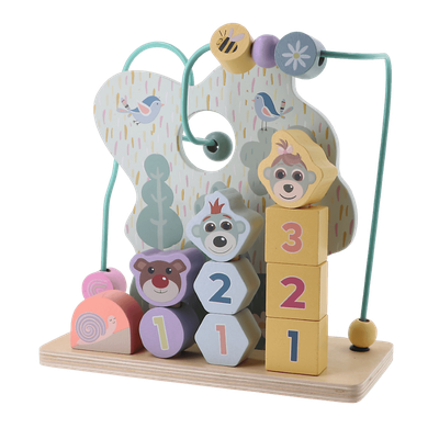 Trefl, Bobaski i Miś, labirynt z drewnianymi koralikami