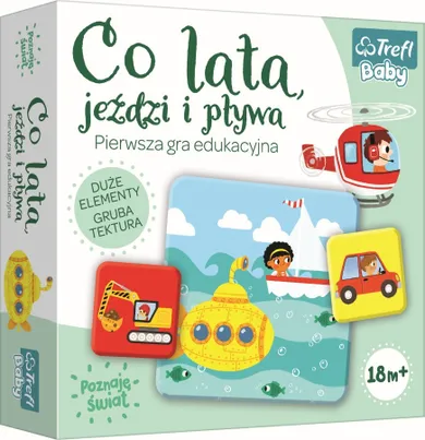 Trefl, Co lata, jeździ i pływa, gra edukacyjna