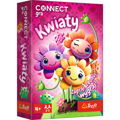 Trefl, Connect, klocki konstrukcyjne z grą, kwiaty