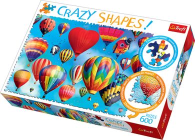 Trefl, Crazy Shapes, Kolorowe balony, puzzle, 600 elementów