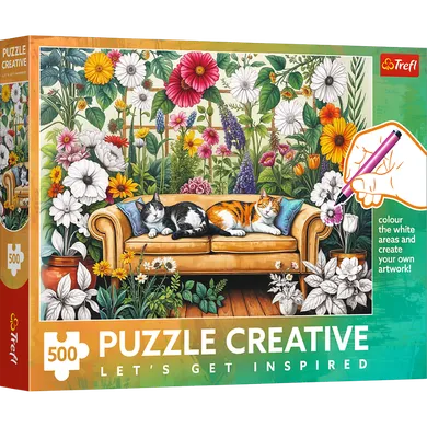 Trefl, Creative, Kocia oranżeria, puzzle, 500 elementów