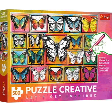 Trefl, Creative, Kolekcja motyli, puzzle, 500 elementów