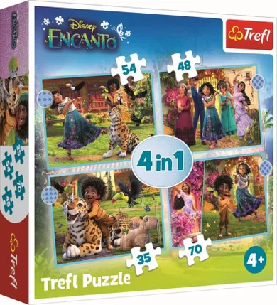 Trefl, Disney, Nasze magiczne Encanto, puzzle 4w1