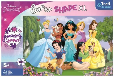 Trefl, Disney Princess, Księżniczki w ogrodzie, puzzle, 104 elementy