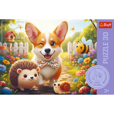 Trefl, Dzień z Corgim, puzzle, 30 elementów