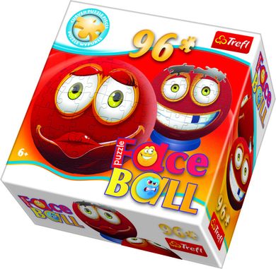 Trefl, Face Ball, puzzle 3D, 96 elementów, czerwona