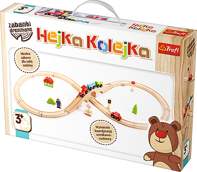 Trefl, Hejka Kolejka, zabawka drewniana