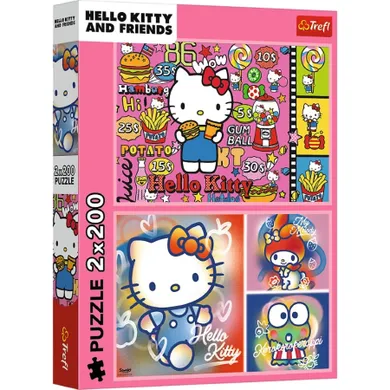 Trefl, Hello Kitty i przyjaciele, puzzle, 2-200 elementów