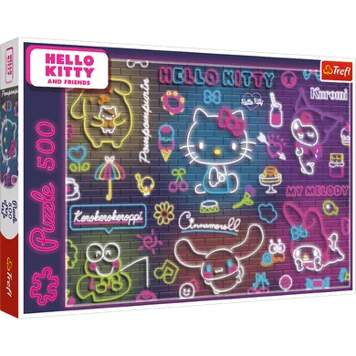 Trefl, Hello Kitty, Neon Hello Kitty, puzzle, 500 elementów