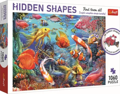 Trefl, Hidden Shapes, Podwodne życie, puzzle, 1060 elementów