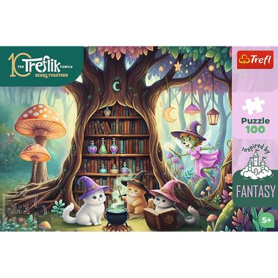 Trefl, Inspired By Fantasy, Rodzina Treflików, Czarodziejskie kociaki, puzzle, 100 elementów