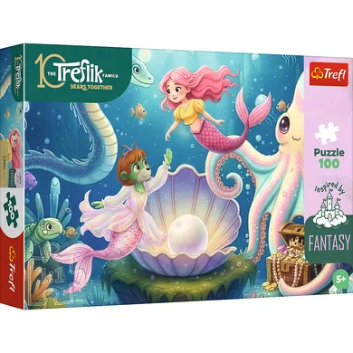 Trefl, Inspired By Fantasy, Rodzina Treflików, W krainie syrenek, puzzle, 100 elementów