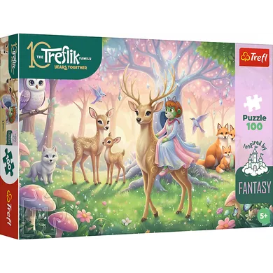 Trefl, Inspired By Fantasy, Rodzina Treflików, Zwierzęta z magicznego lasu, puzzle, 100 elementów