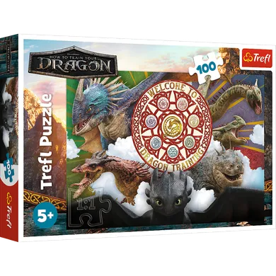 Trefl, Jak wytresować smoka, Smoki w akcji, puzzle, 100 elementów