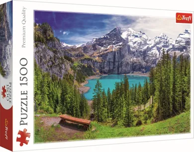 Trefl, Jezioro Oeschinen, Alpy, Szwajcaria, puzzle, 1500 elementów