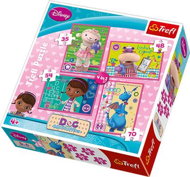 Trefl, Klinika dla pluszaków, puzzle 4w1, 70 elementów