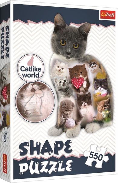 Trefl, kotek, puzzle shape, 550 elementów