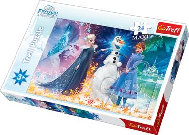 Trefl, Kraina Lodu, W świetle gwiazd, puzzle, 24 elementy