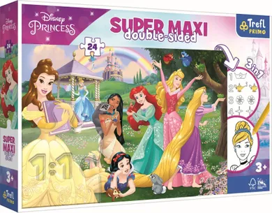 Trefl, Księżniczki Disneya, Wesołe Księżniczki, puzzle maxi, 24 elementy