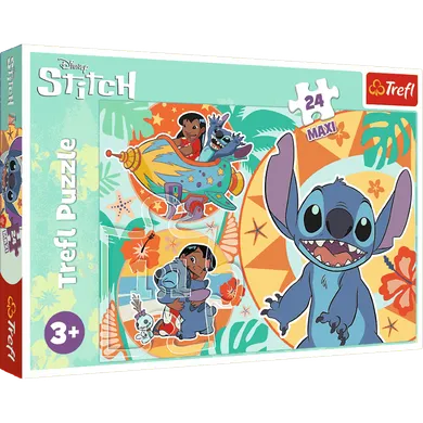 Trefl, Lilo i Stitch, Wesoły dzień, puzzle, maxi, 24 elementy