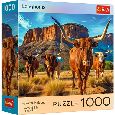 Trefl, Longhorns, USA, puzzle, 1000 elementów