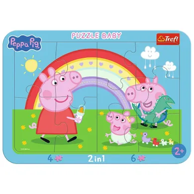 Trefl, Mała Peppa, puzzle ramkowe 2w1