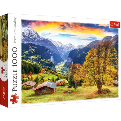 Trefl, Malownicza alpejska wioska, puzzle, 100 elementów