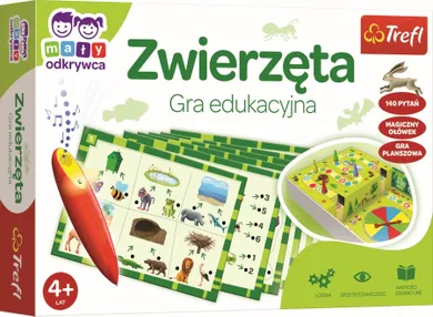 Trefl, Mały Odkrywca, Magiczny ołówek, Zwierzęta, gra edukacyjna