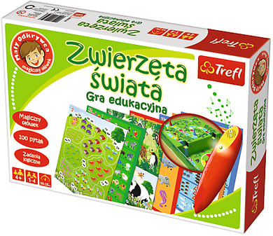 Trefl, Mały odkrywca, Zwierzęta świata, gra edukacyjna