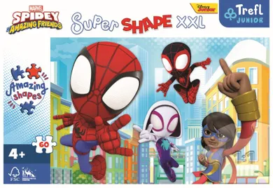 Trefl, Marvel, Sprytny Spidey, puzzle, 60 elementów