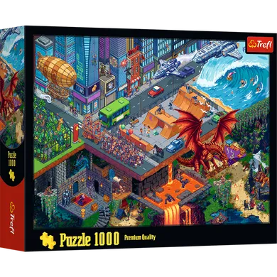 Trefl, Miasto Pixel, puzzle, 1000 elementów