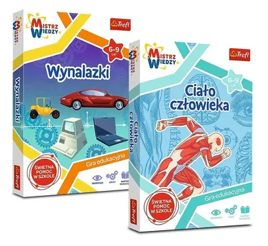 Trefl, Mistrz Wiedzy, Wynalazki + Ciało człowieka, gry edukacyjne, zestaw promocyjny