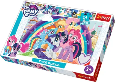 Trefl, My Little Pony, Szczęśliwe kucyki, puzzle maxi, 24 elementy