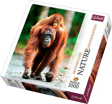 Trefl, Orangutan, Indonezja, Nature Limited Edition Mother Care, puzzle, 1000 elementów