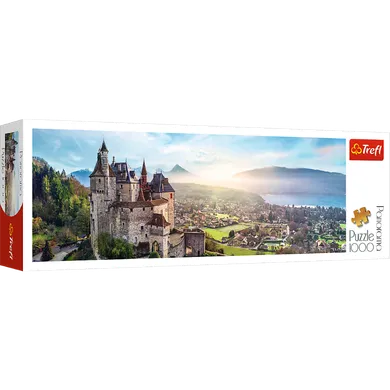 Trefl, Panorama, Zamek Menthon, Francja, puzzle, 1000 elementów
