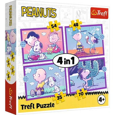 Trefl, Peanuts, Ze Snoopym jest wesoło, puzzle 4w1