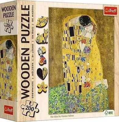 Trefl, Pocałunek, Gustav Klimt, puzzle drewniane, 200 elementów