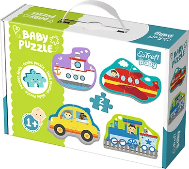 Trefl, Pojazdy-transport, puzzle baby, 4-2 elementy